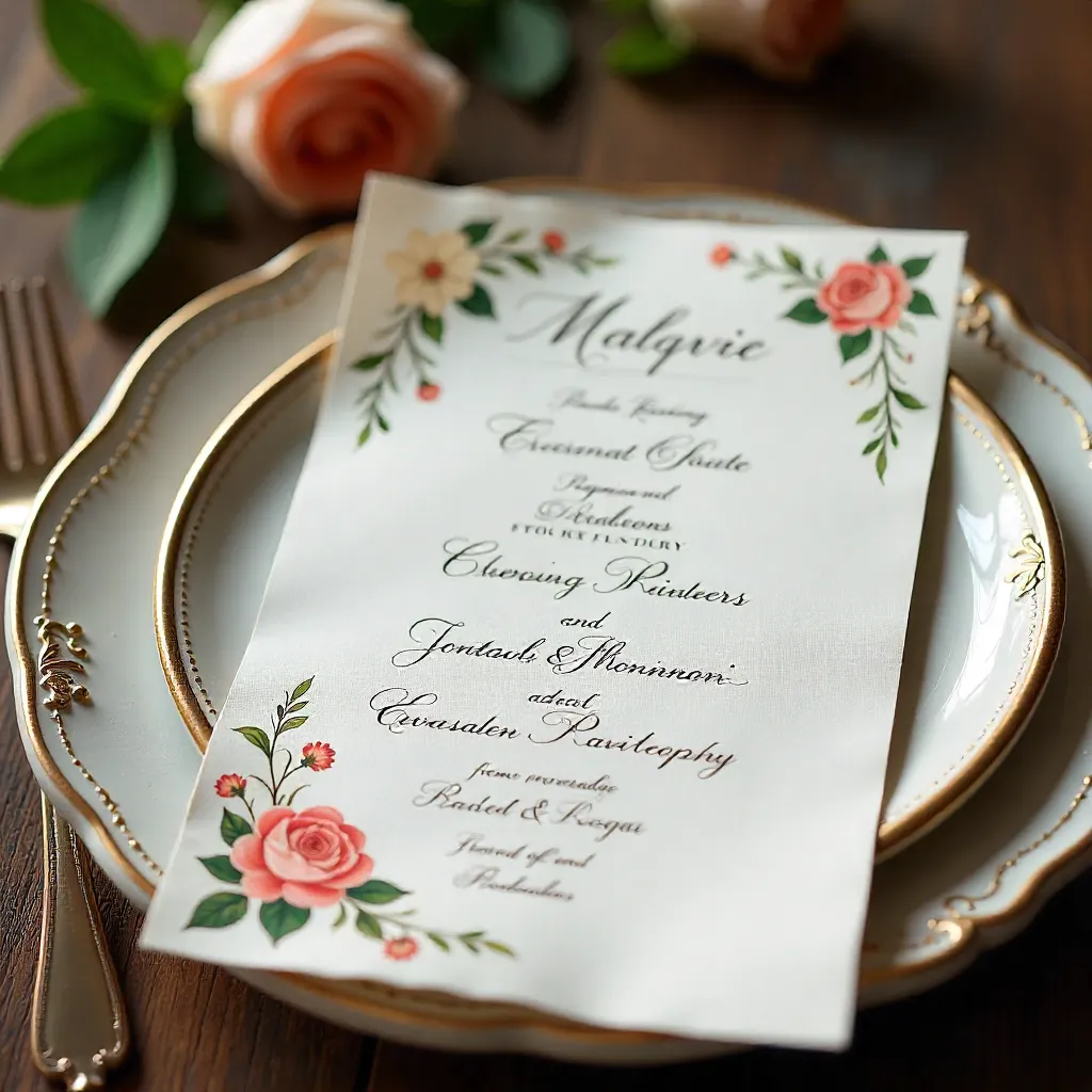 Natural style photography of calligraphy work